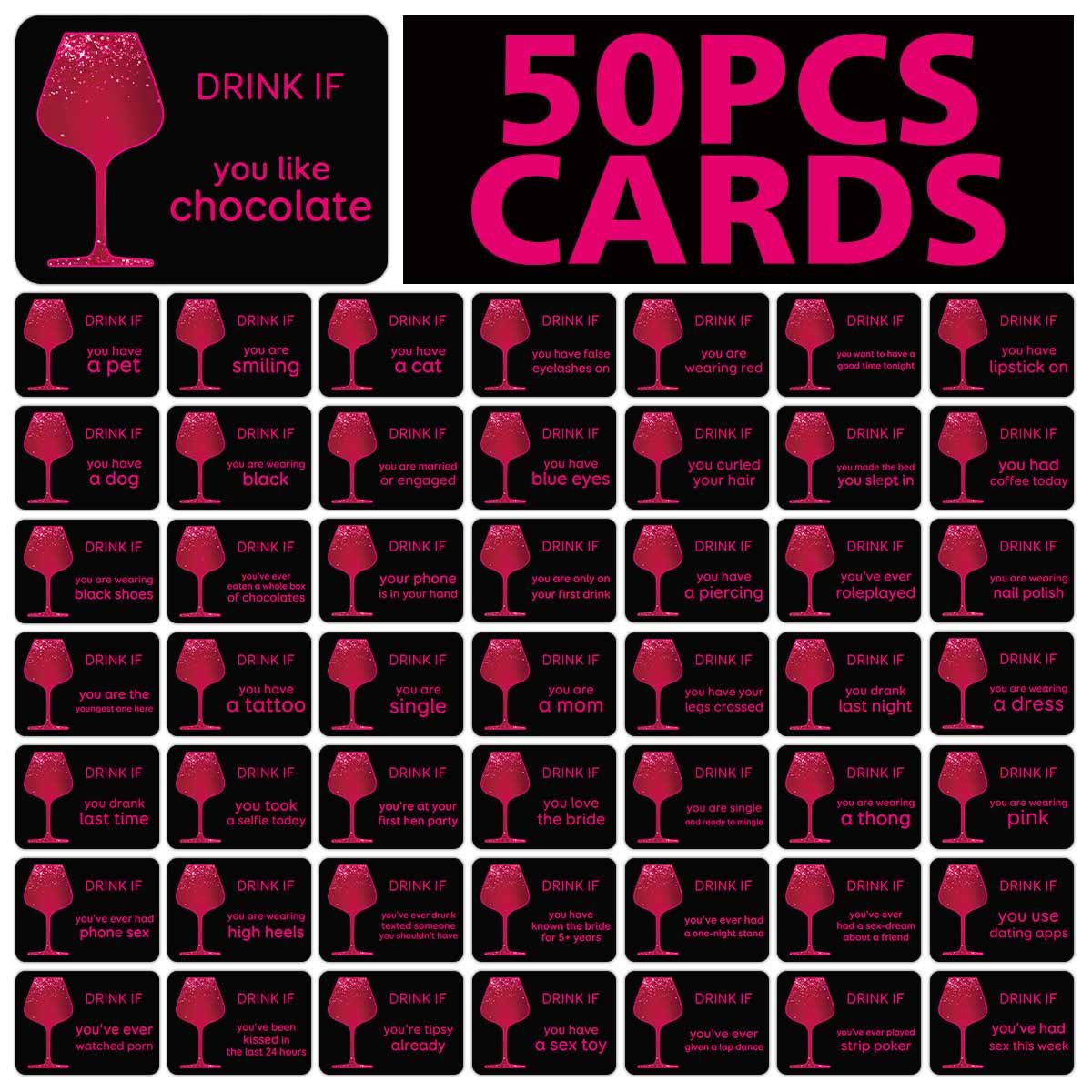 Party Games Bridal Shower - 50 шт. карточек для игры с